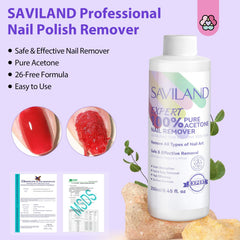 SAVILAND remover kit contents image for home or salon use