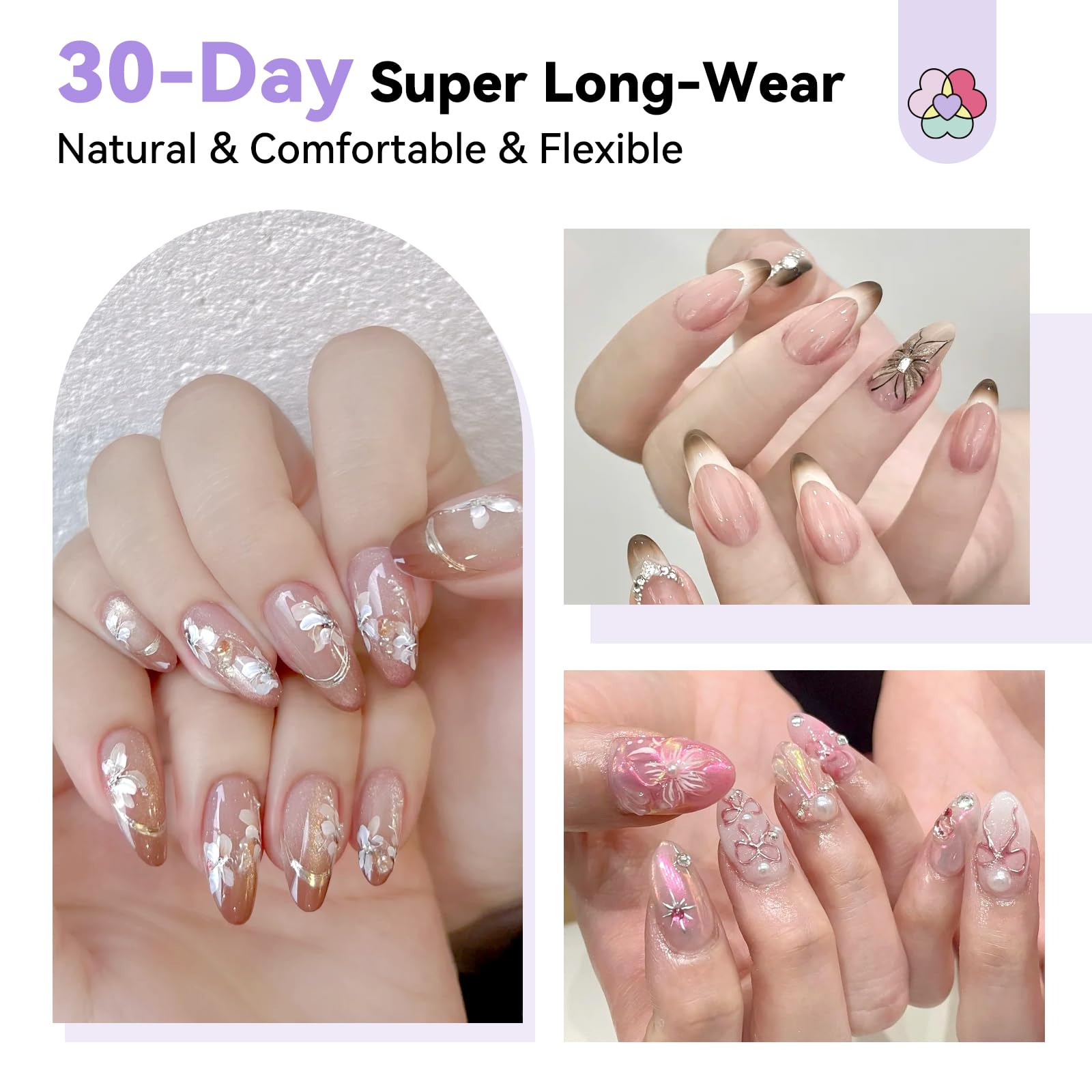 SAVILAND Short Almond Tips 500pcs spread across 12 sizes for seamless extensions.