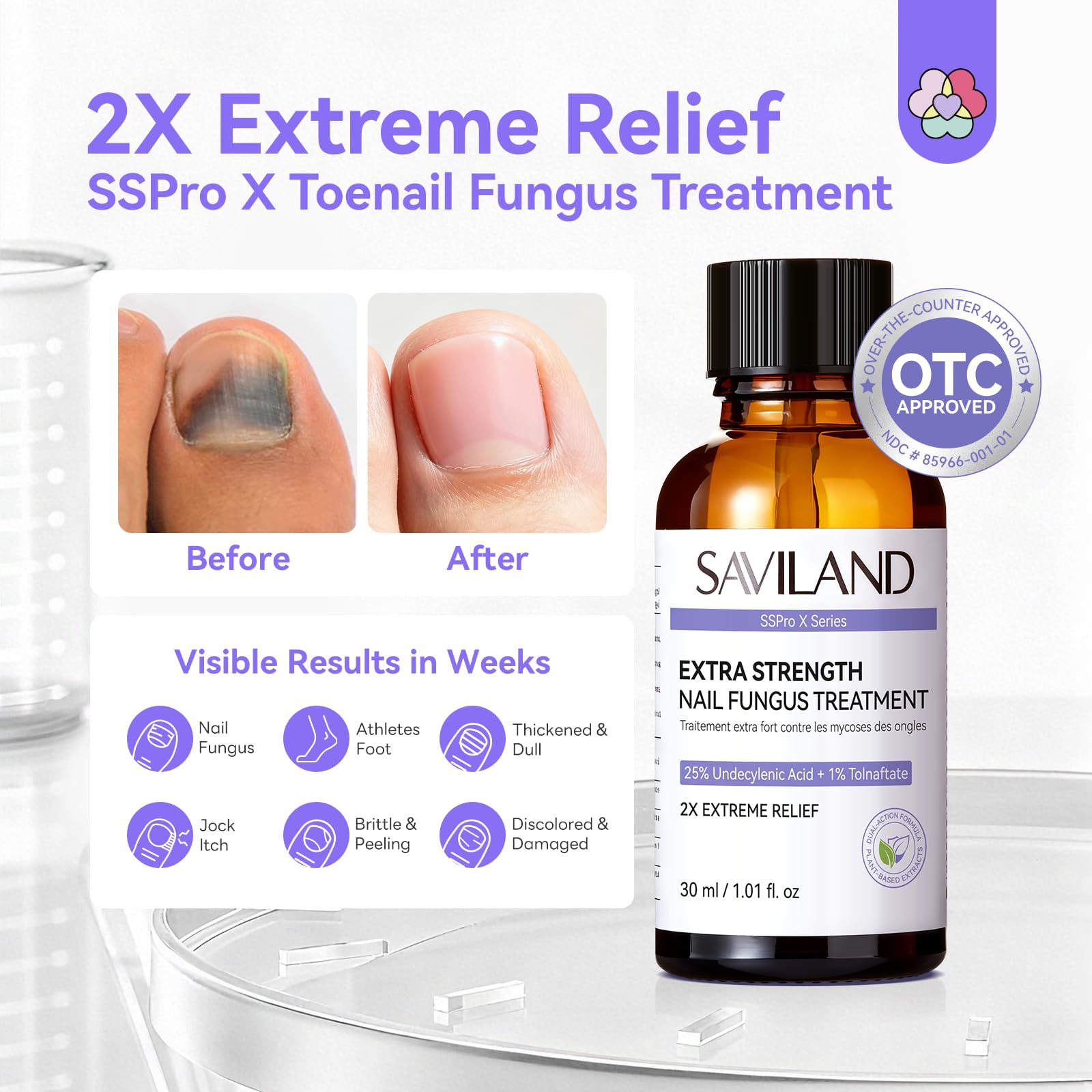 SAVILAND SSPro X application-tube close-up enables simple daily nail care.