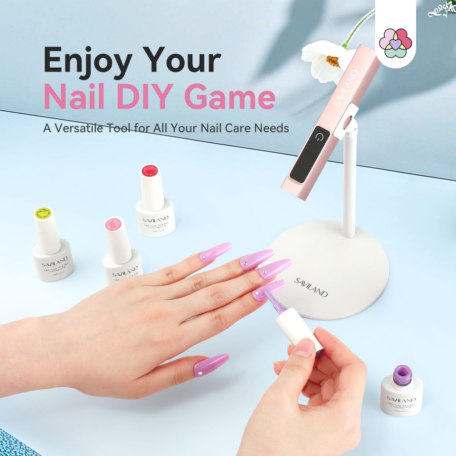SAVILAND SSPro X supports quick finishes and press-ons for DIY nails