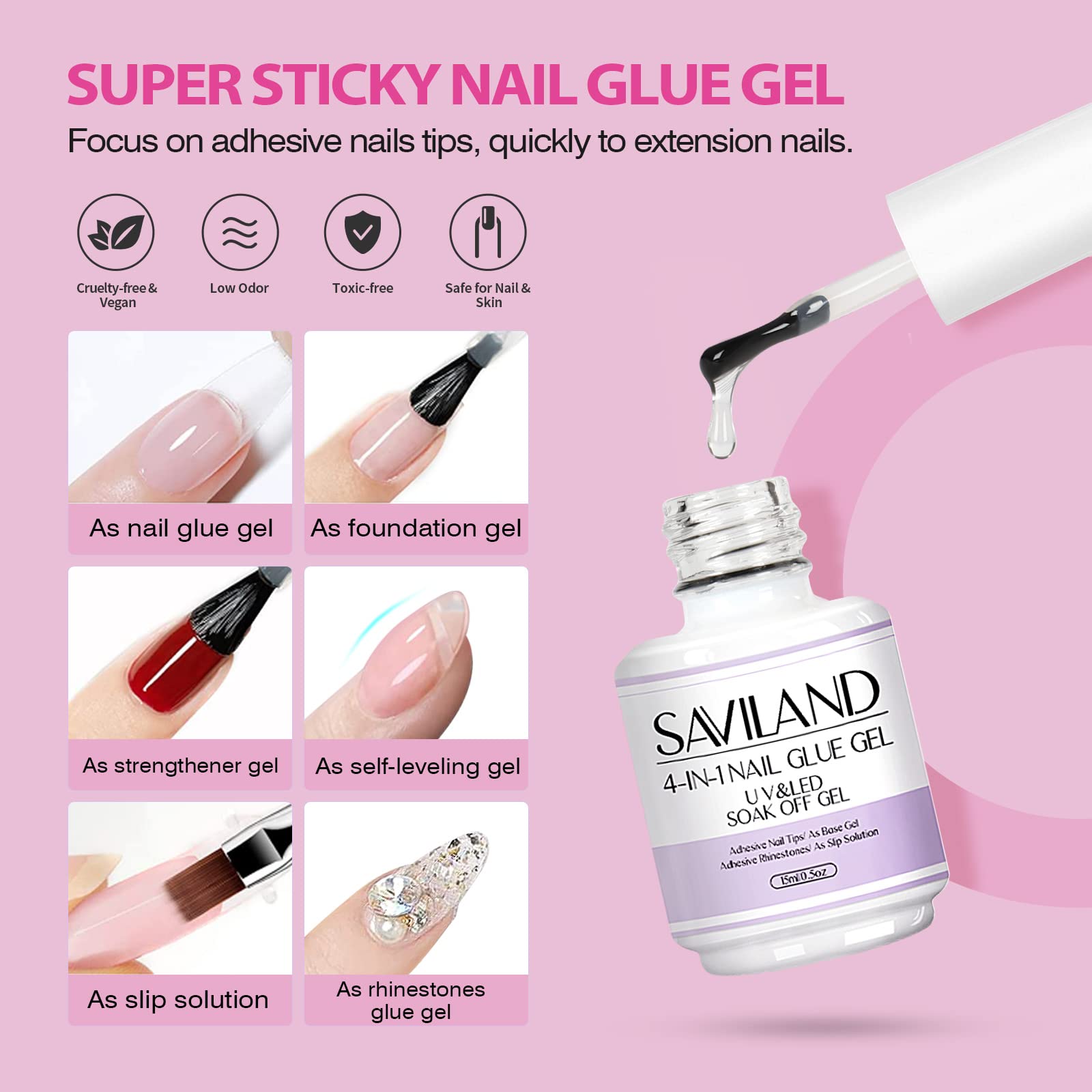 SAVILAND u-shape-nail-clipper designed for precise clipping on almond tips.