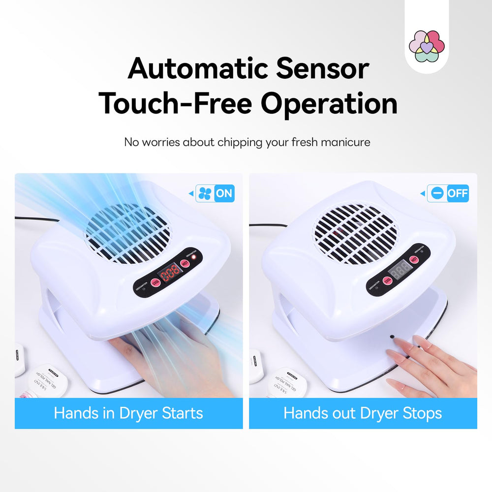 SAVILAND warm and cool air modes provide year-round comfort for manicures and pedicures.