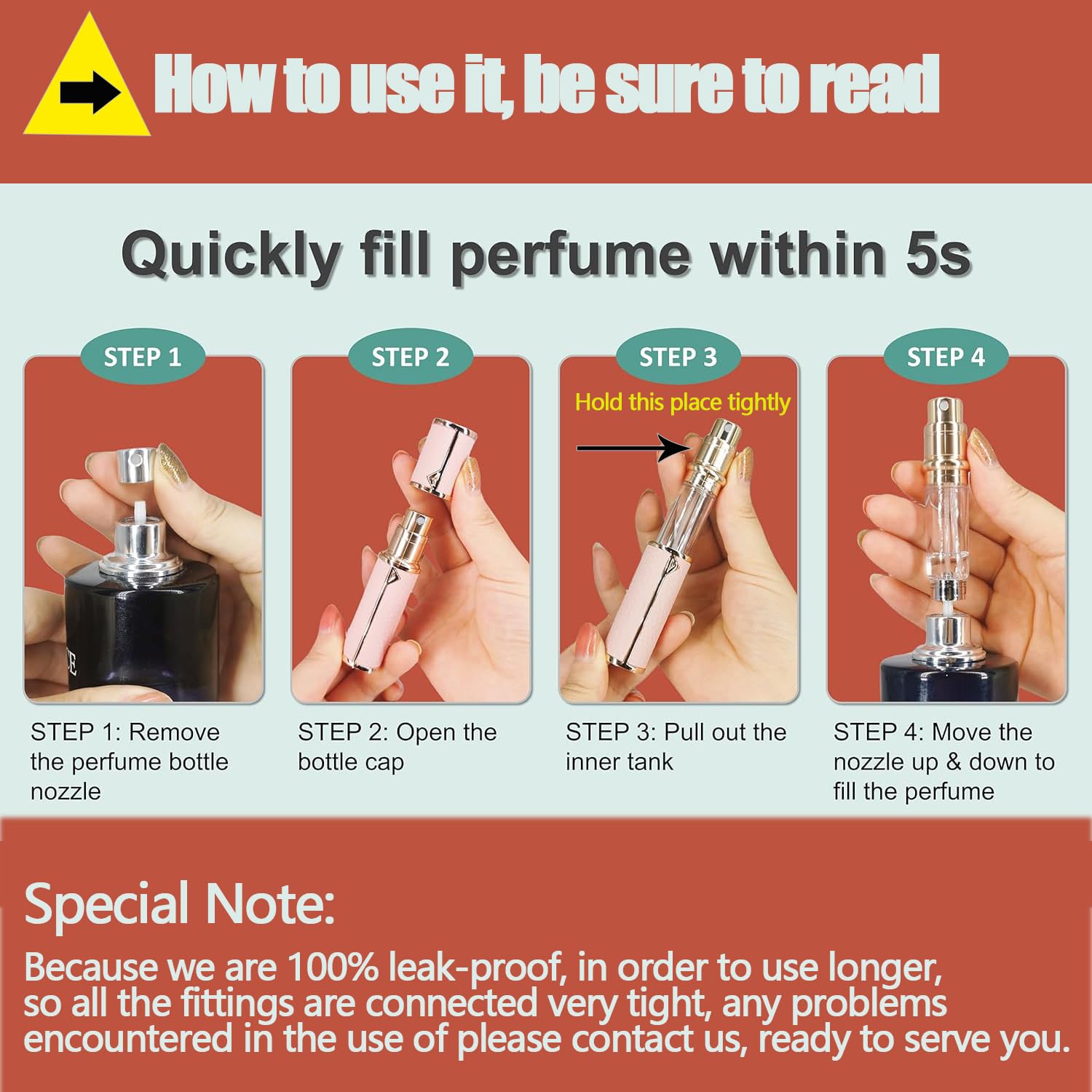 SAWOHO 5ml capacity keeps fragrance compact for quick refreshes