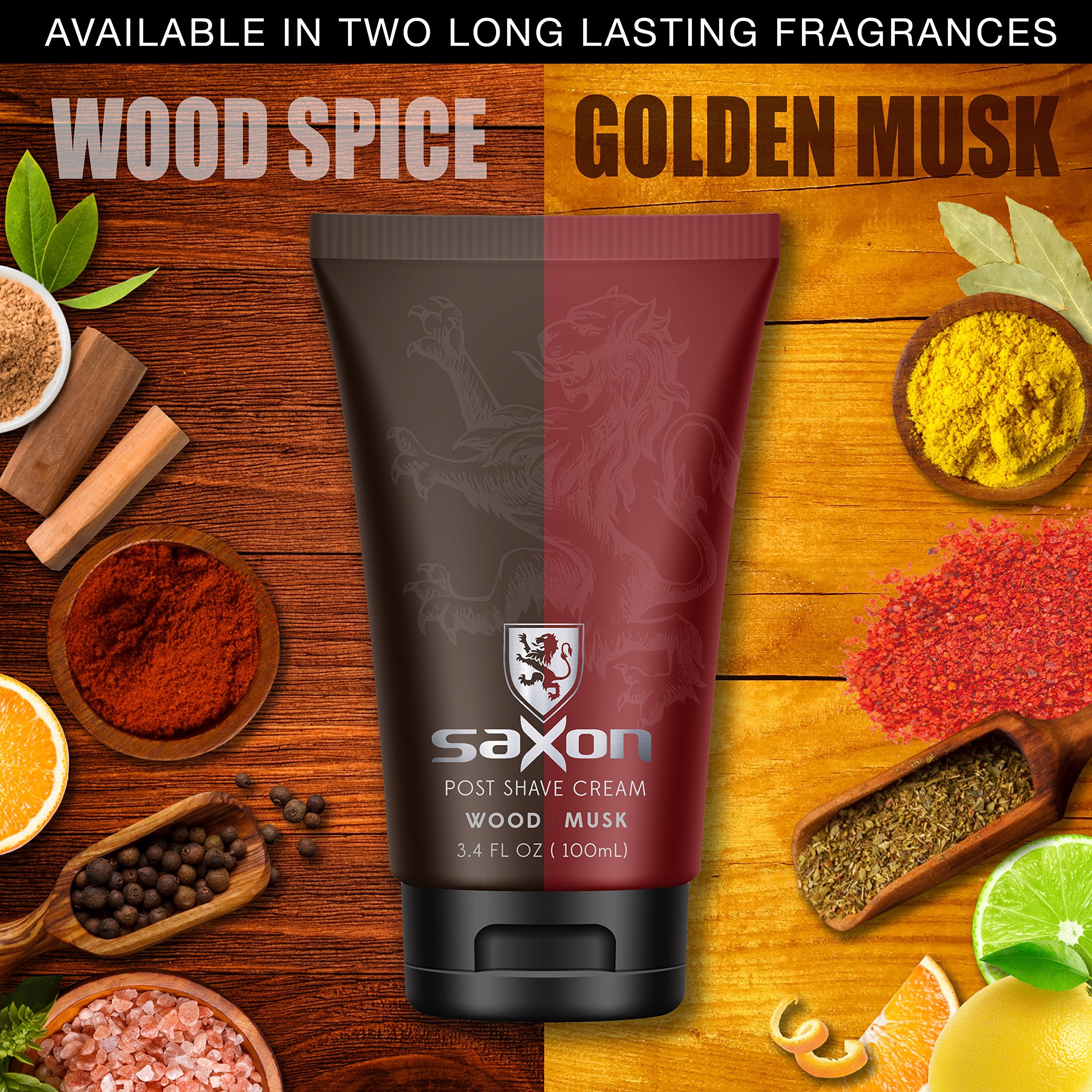 Saxon Post Shave Cream lightweight texture absorbs quickly for comfortable skin.