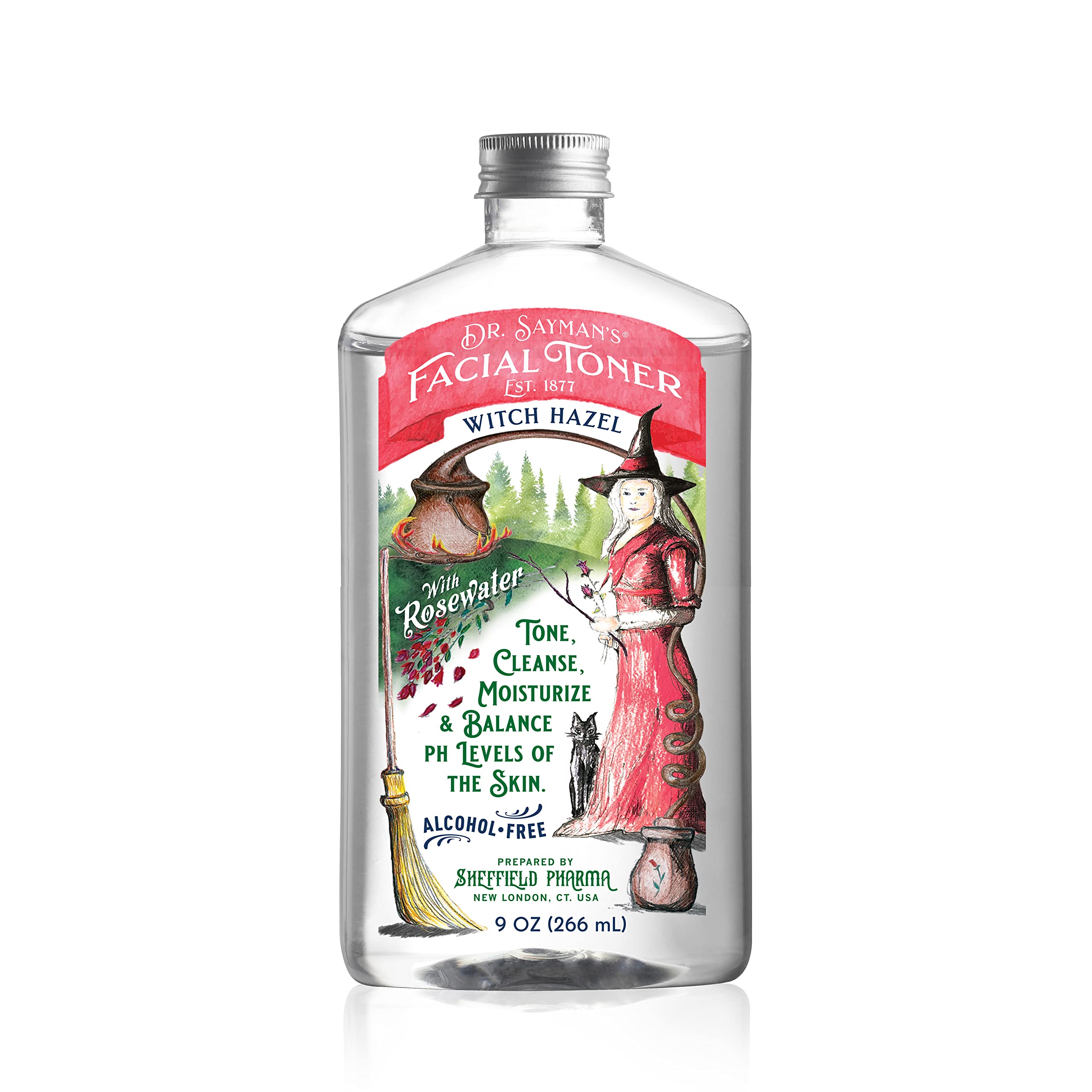 Dr. Saymans toner bottle front showing compact packaging and clean design.