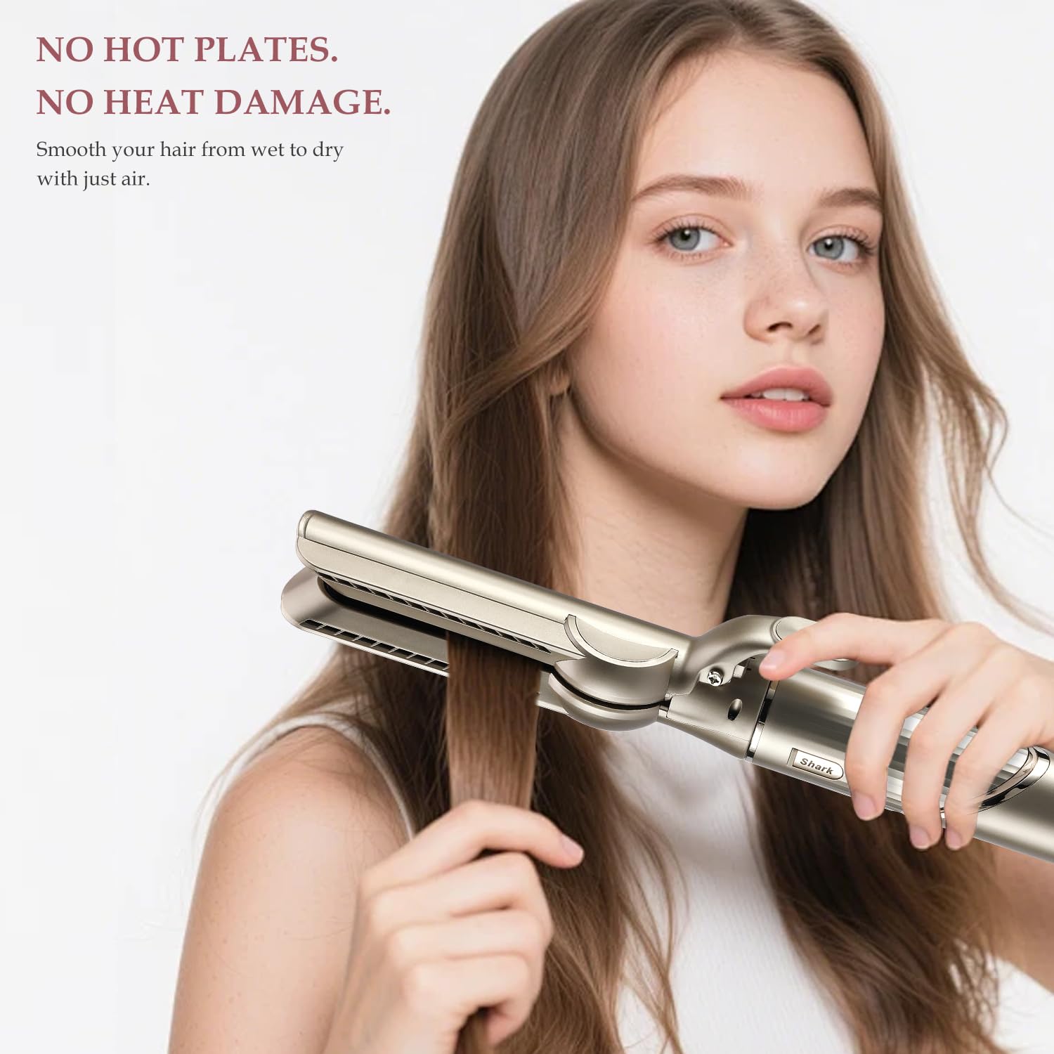 Sazika airflow attachment uses 45-degree airflow to minimize heat impact and reduce breakage