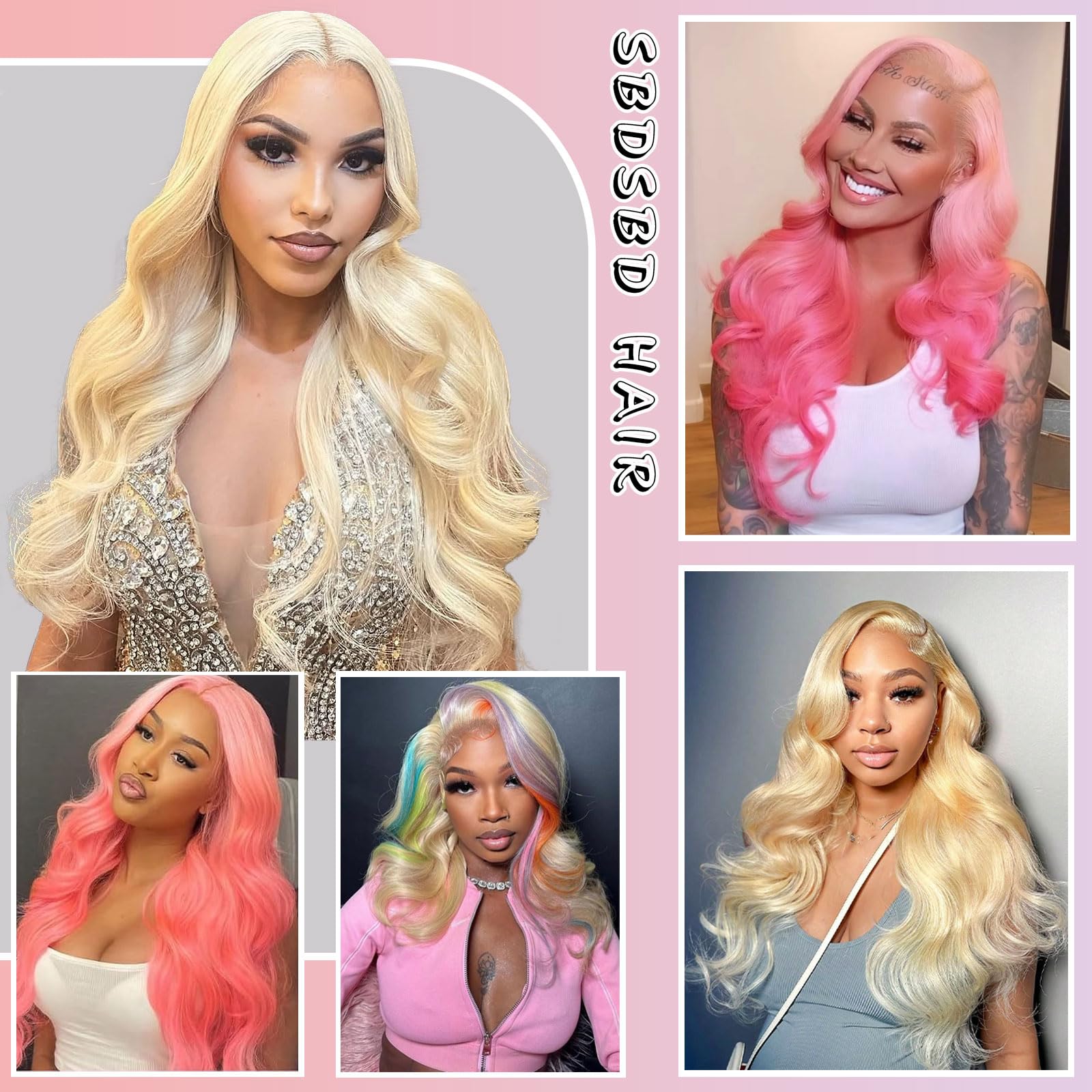 SBDSBD 613 13x6 blonde wig with baby hair detail for natural framing