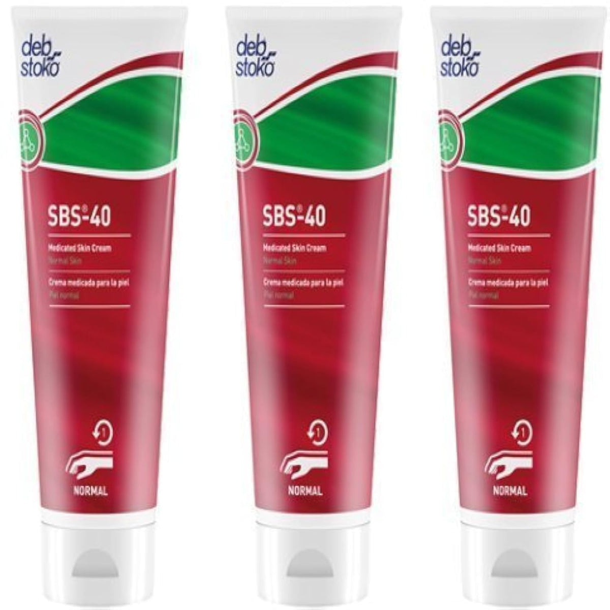 SBS-40 Skin Cream 100ml 3-tubes front view offering fast absorption and gentle skin conditioning.