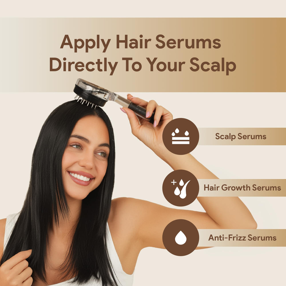 Scalp Direct roller-ball bristles show spill-free oil application.