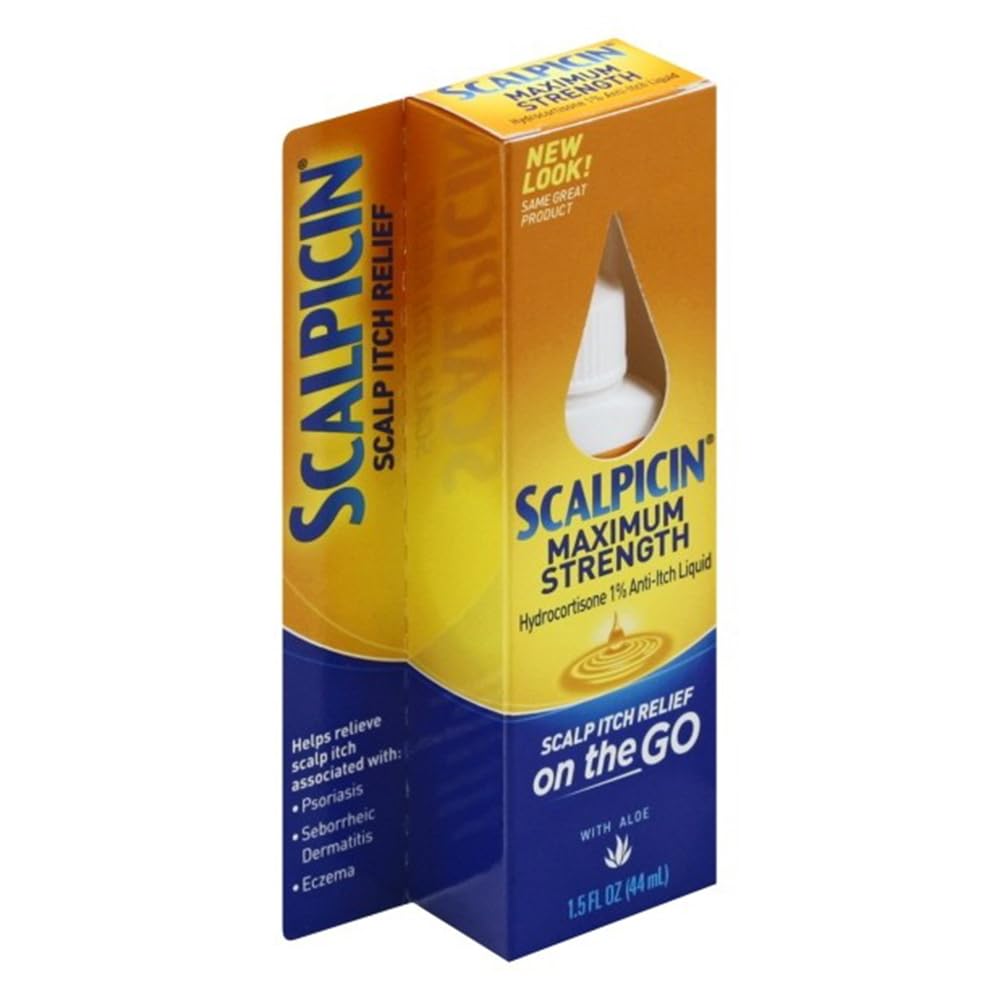Scalpicin Max Strength packaging-display indicates four-bottle kit for easy restocking