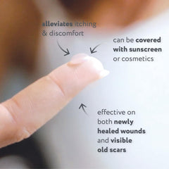 ScarAway on skin demonstrates color and texture improvement for scars