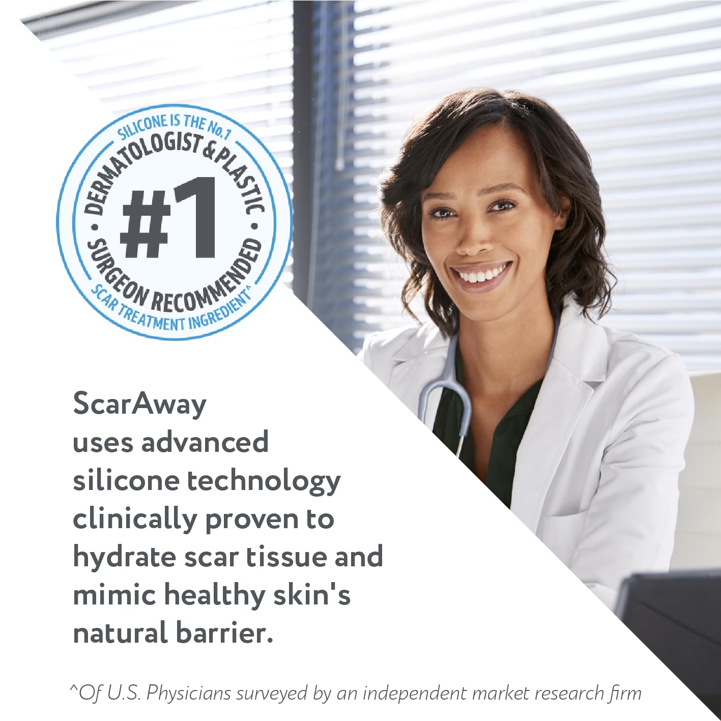 ScarAway Silicone Scar Sheets closeup material reveals soft, breathable silicone comfort.