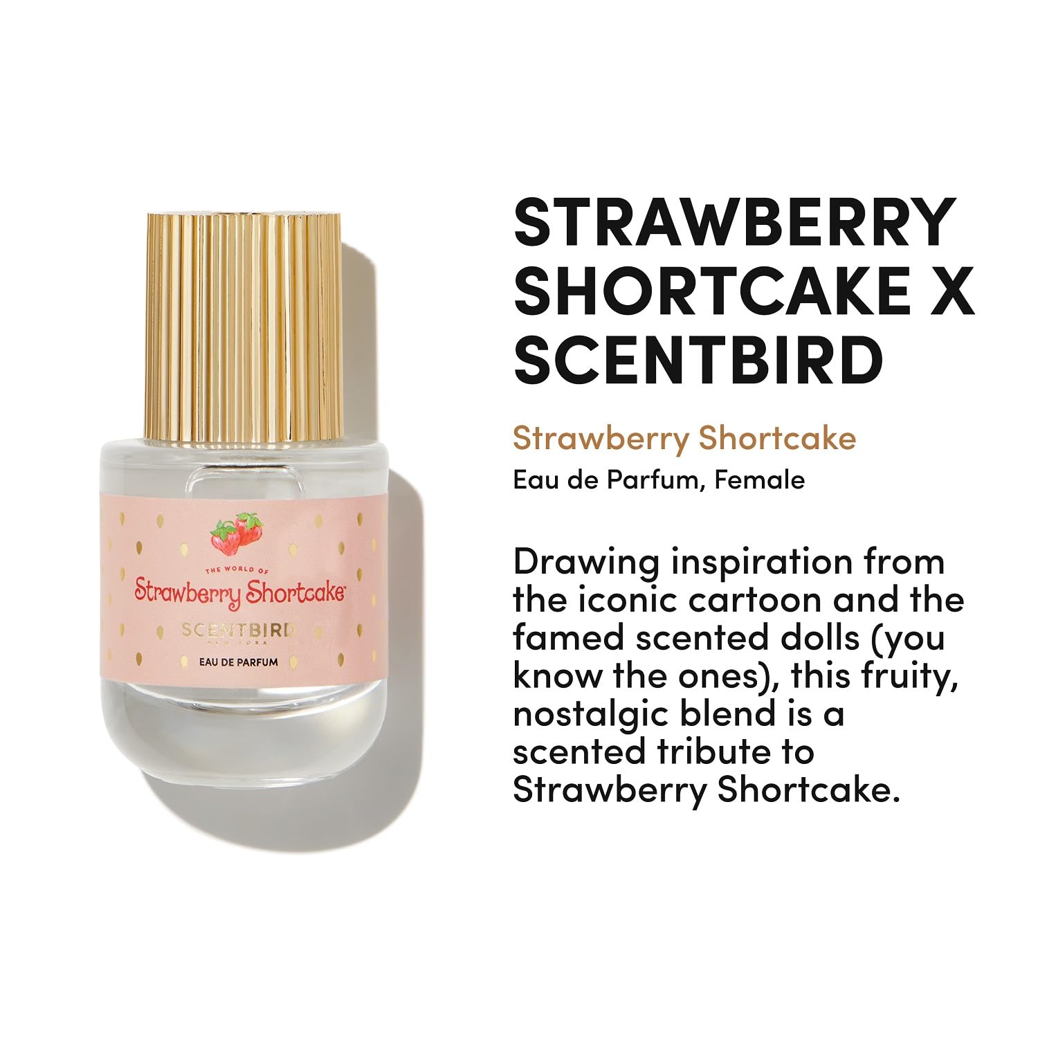 Scentbird Strawberry Shortcake EDP bottle cap closeup emphasizes detail and premium packaging