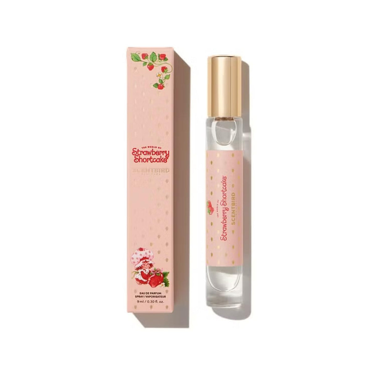 Scentbird Strawberry Shortcake EDP bottle front highlights fruity heart notes for a playful daytime scent