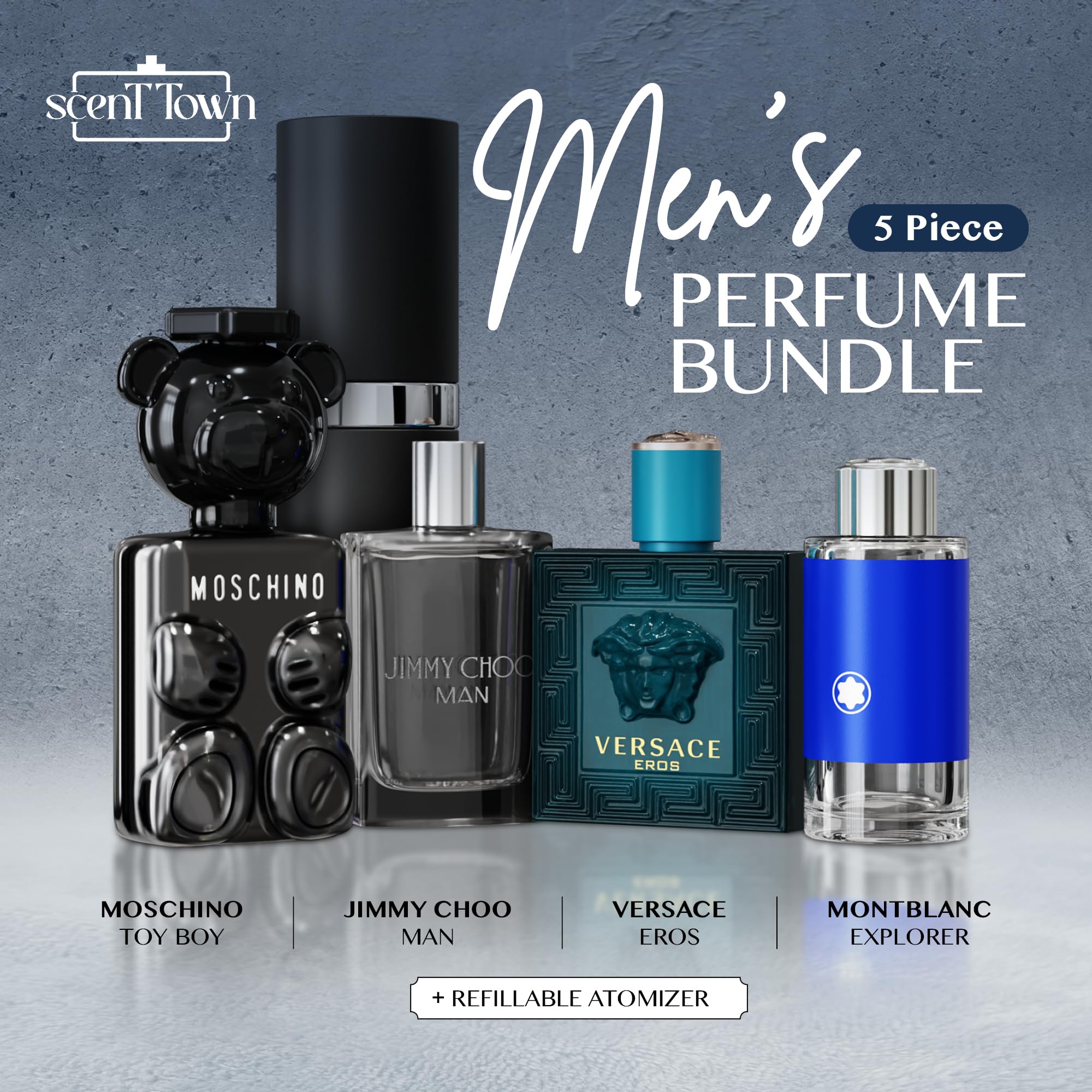 Scent Town Mont Blanc Explorer Ultra Blue sample with citrus and sea notes.