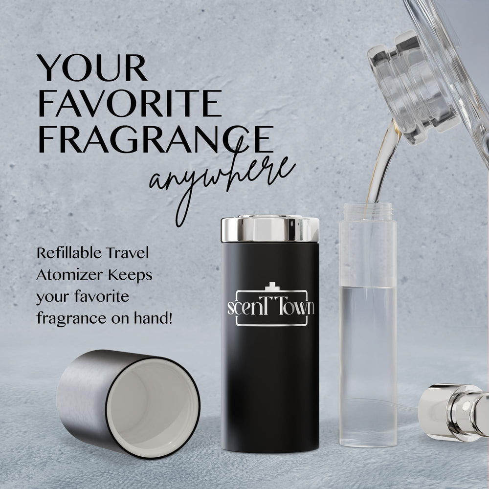 Scent Town travel-size fragrances in a compact, dopp kit-ready presentation.