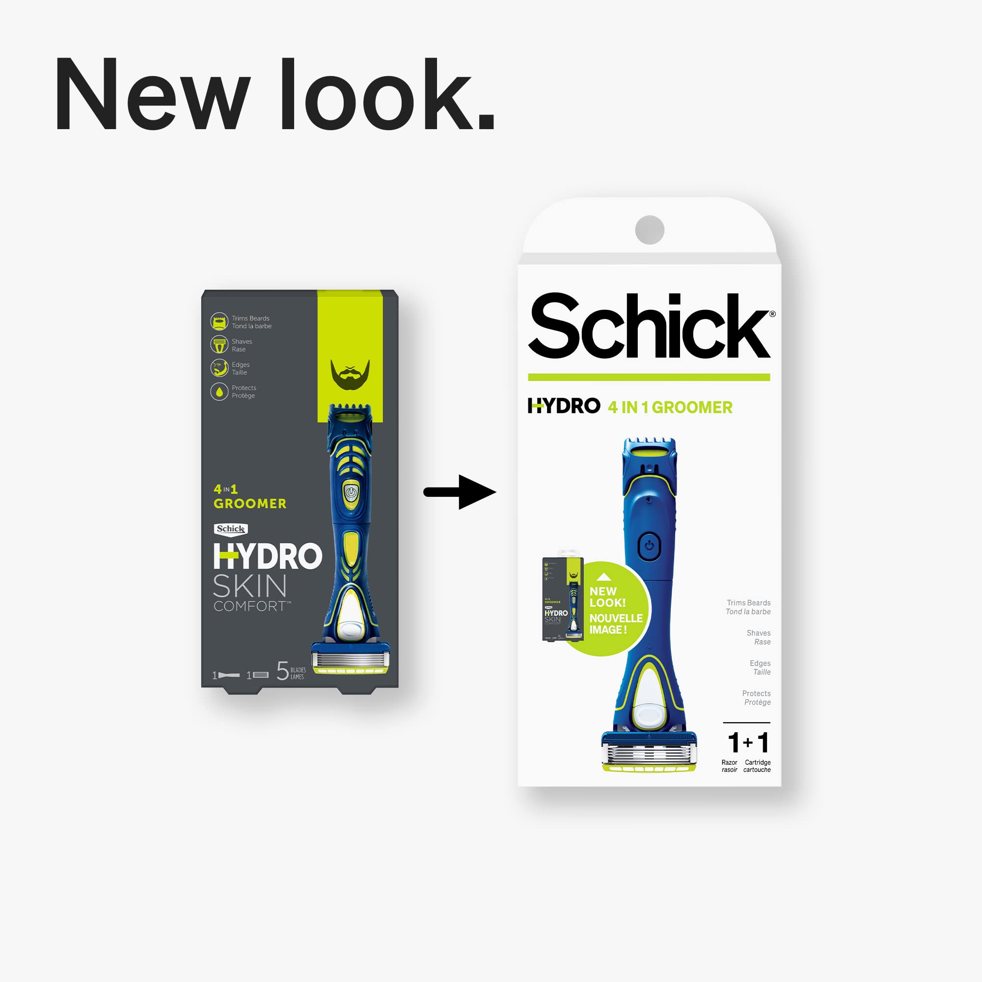 Schick Hydro 5 Groomer maneuverable handle for comfortable control.