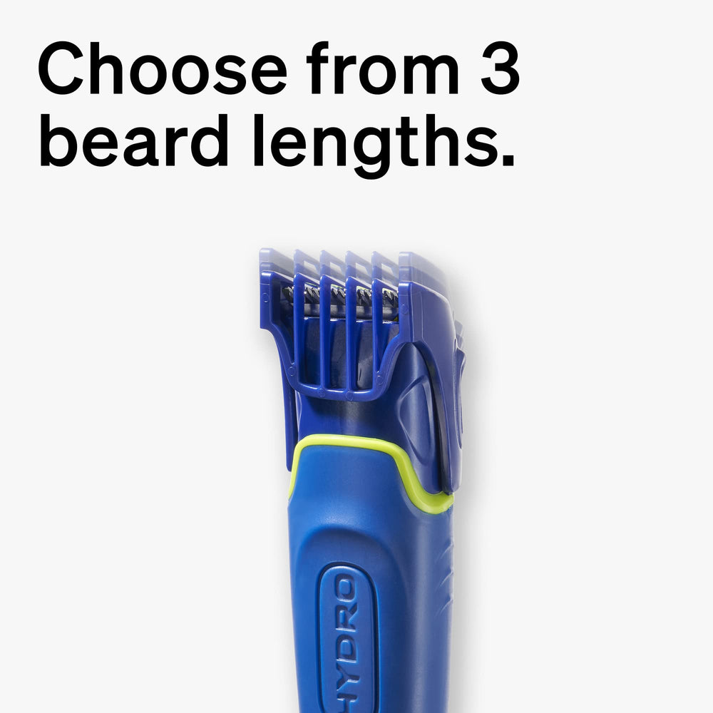 Schick Hydro 5 Groomer waterproof design suitable for shower use.