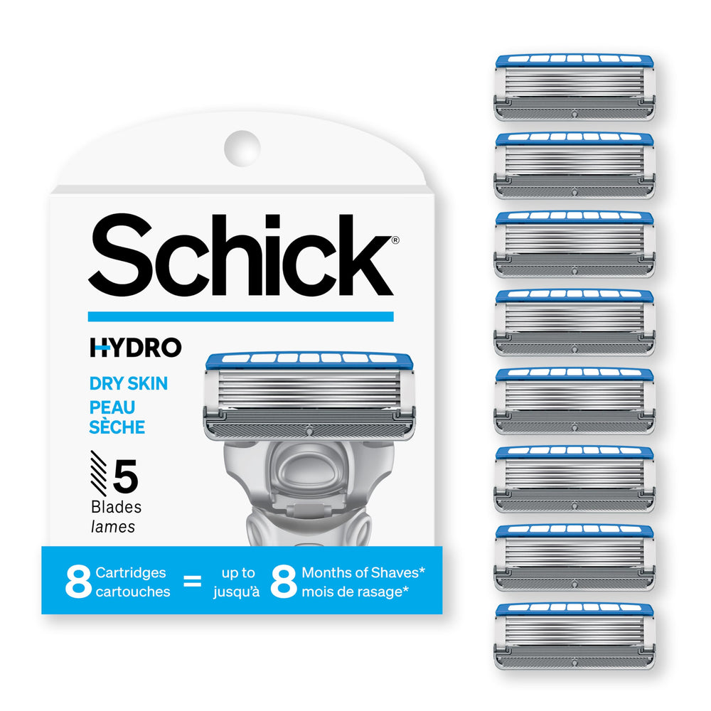 Schick Hydro 5 Sense Hydrate refill blades delivering smooth shave with coconut oil hydration and protection