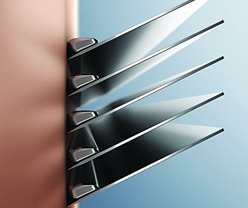 Schick Hydro 5 trimmer design enables precise trimming in hard-to-reach areas.