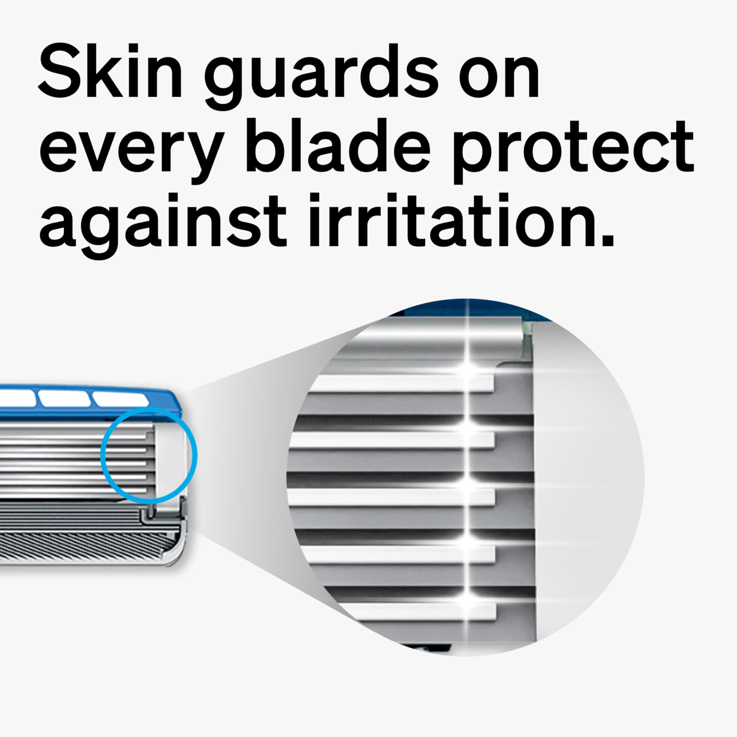 Schick Hydro Dry Skin Razor 5 blades for a close, comfortable shave.