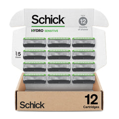 Schick Hydro Sensitive Razor Refills pack demonstrates long-lasting comfort for sensitive skin.