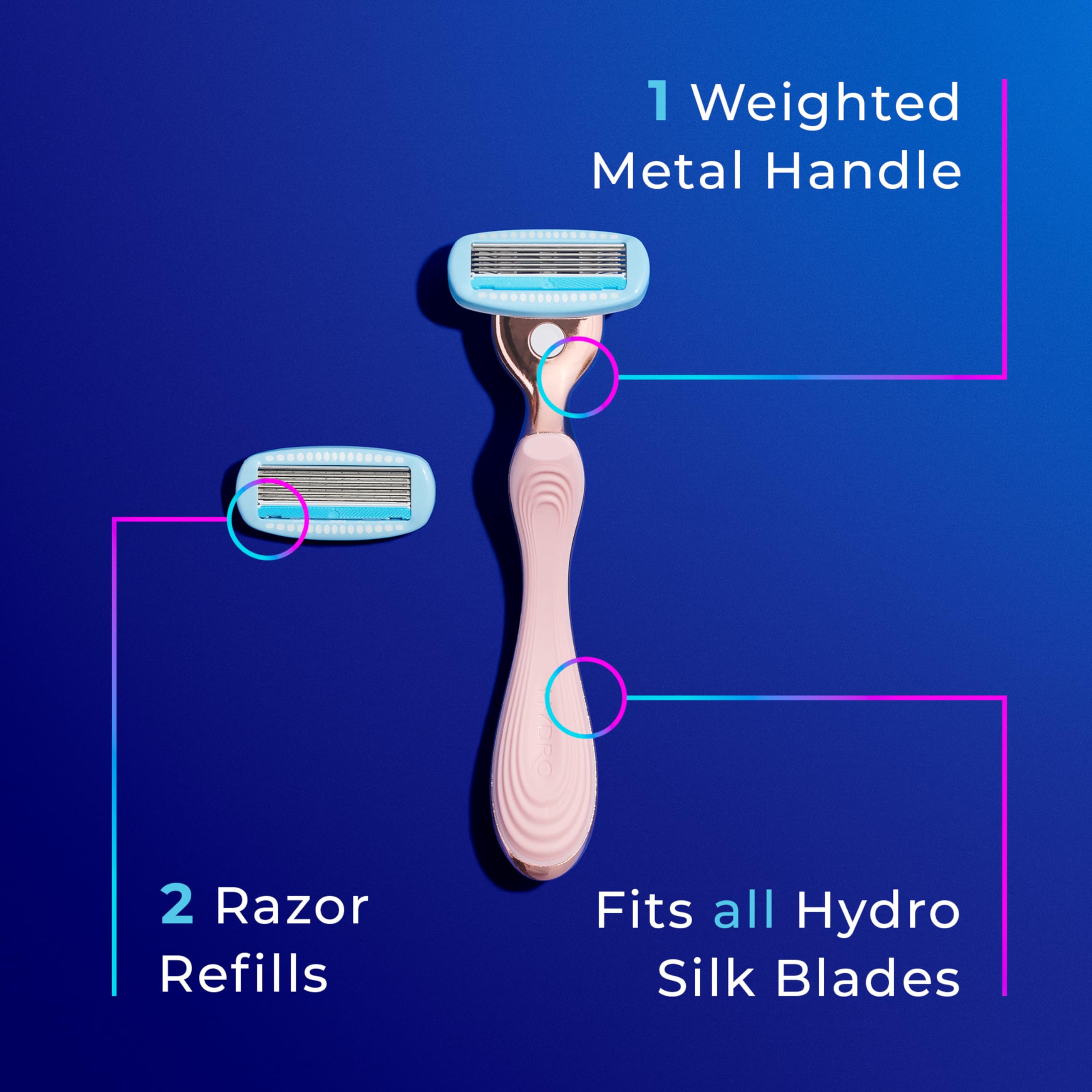 Schick Hydro Silk dermatologist-tested badge on packaging for skin-friendly design.