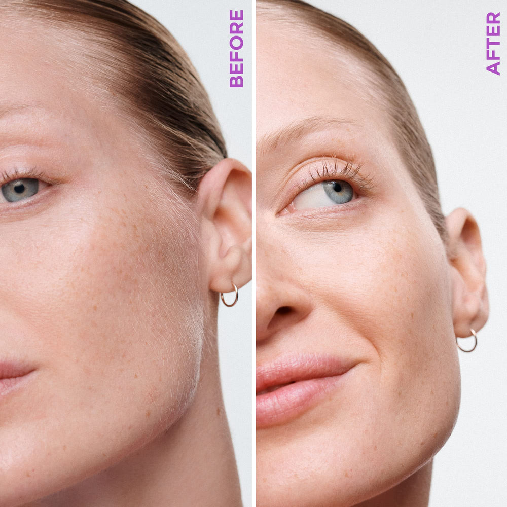 Schick Hydro Silk glowing-skin-after-dermaplaning demonstrates radiant complexion