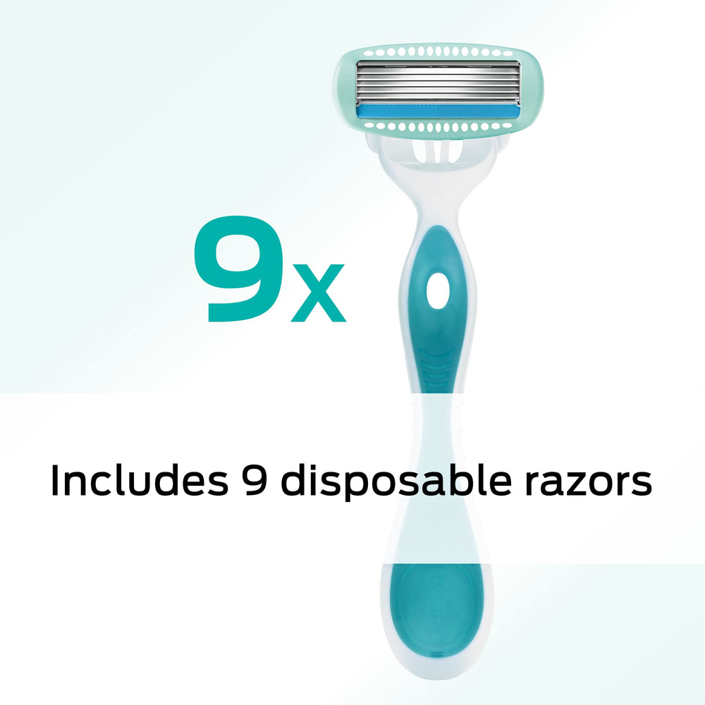 Schick Hydro Silk Sensitive razor travel pack for on-the-go shaving.