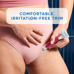 Schick Hydro Silk TrimStyle hydra-boost-serum hydrates skin up to two hours after shaving.
