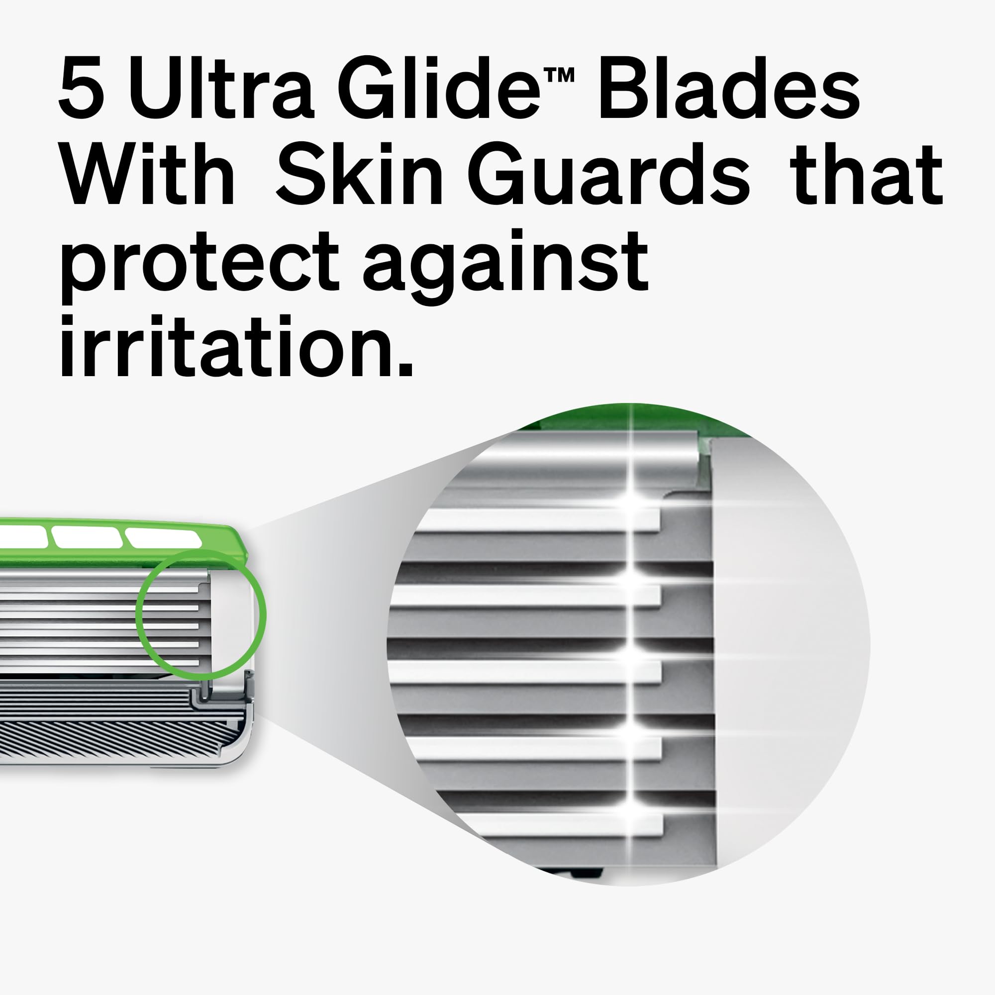 Schick Hydro refill with Skin Guards protects against irritation during shaving.