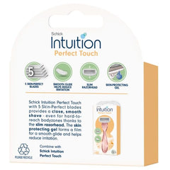Schick Intuition cartridge design emphasizes precise blades for effective hair removal