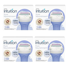 Schick Intuition Pure Nourishment 12-pack cartridges for easy, moisturized shaving.