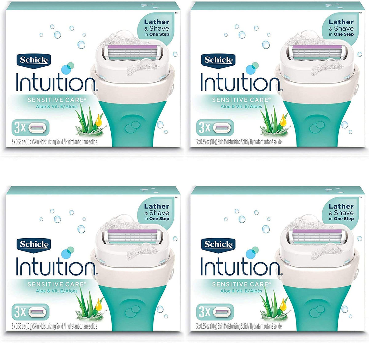 Schick Intuition Pure Nourishment refills with coconut milk for a smooth, hydrating shave