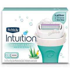 Schick Intuition natural aloe blade refills offer gentle glide for sensitive skin