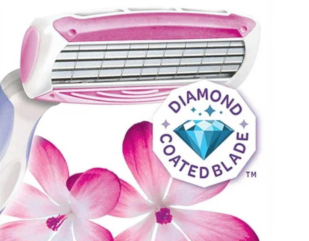 Schick Quattro con agarre de goma cómodo para control seguro.