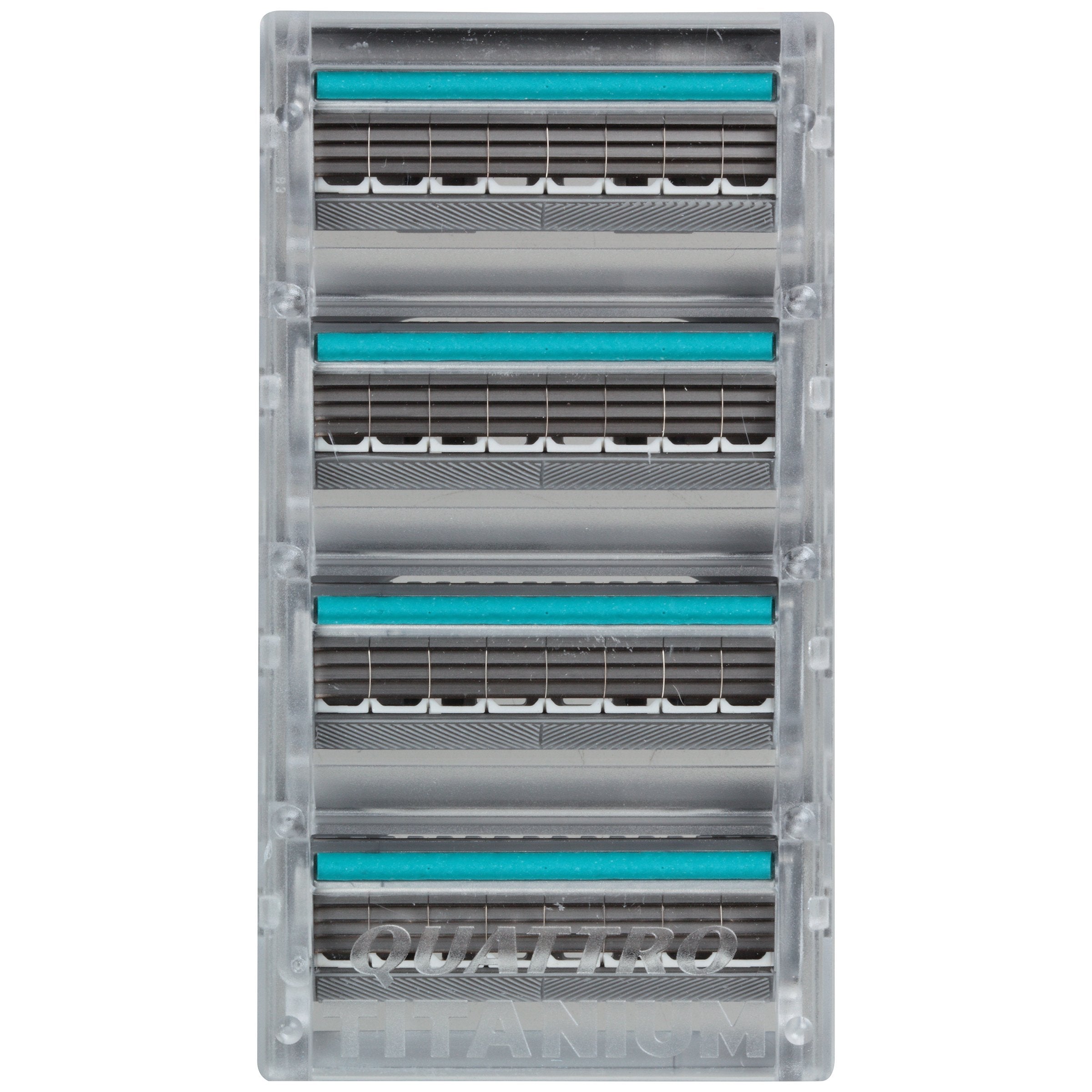 Schick Quattro pivoting-head action demonstrates flexible reach.
