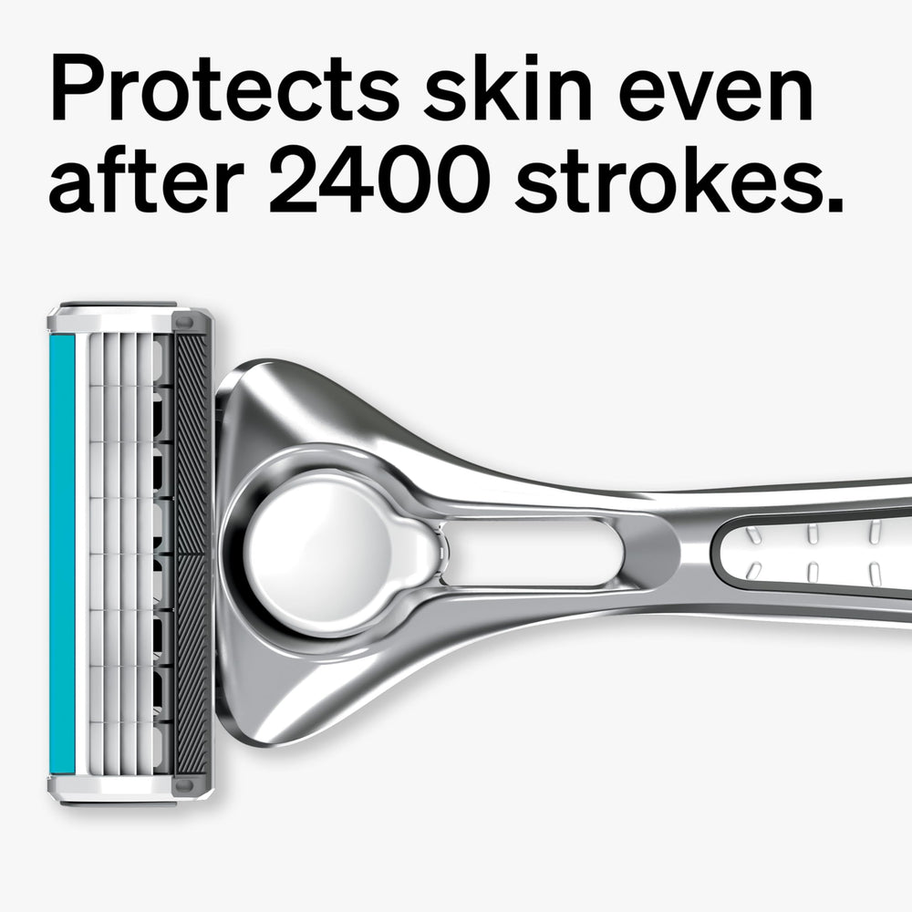 Schick Quattro Titanium lubricating strip with Aloe for smooth glide