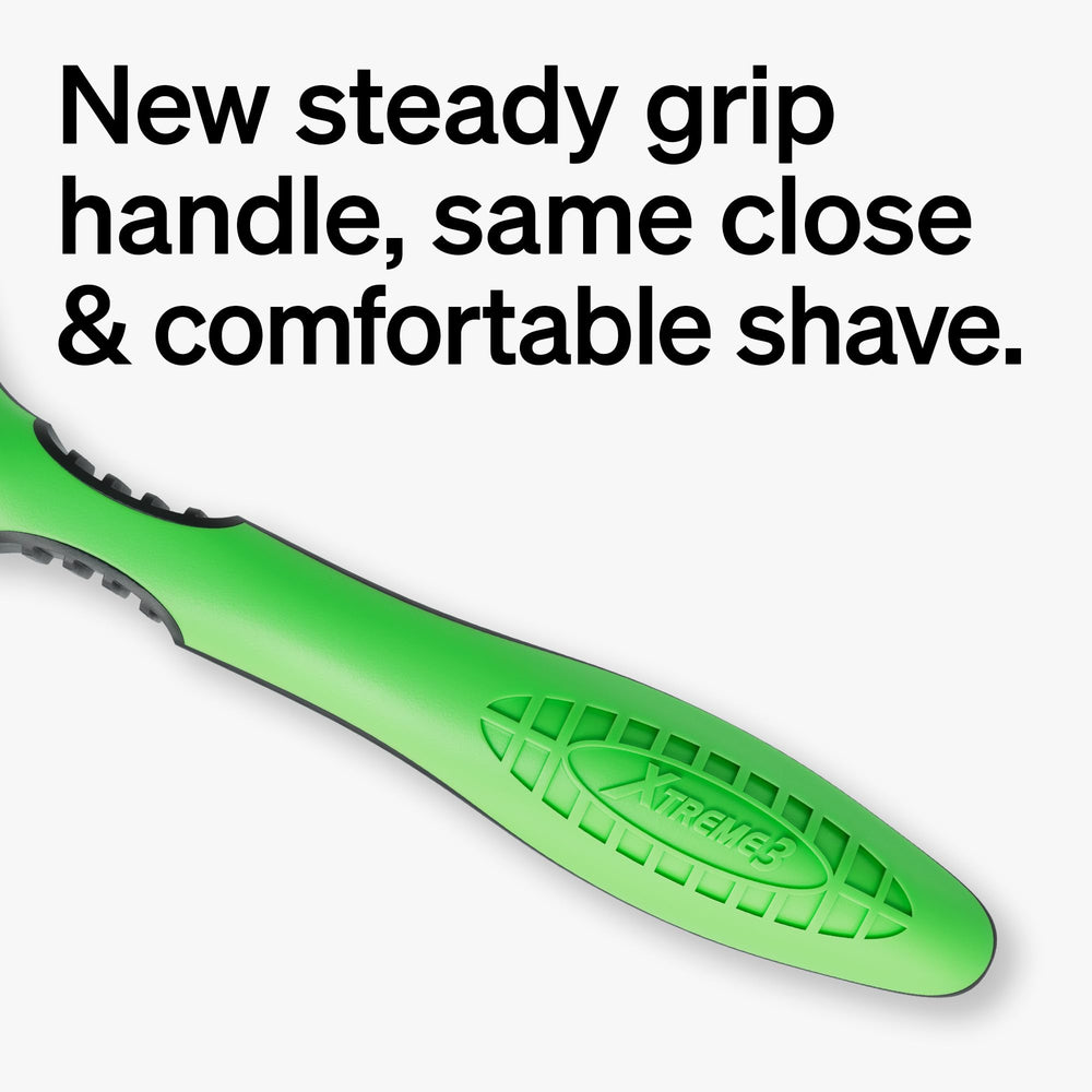 Schick Xtreme3 travel-friendly disposable razor for easy packing.