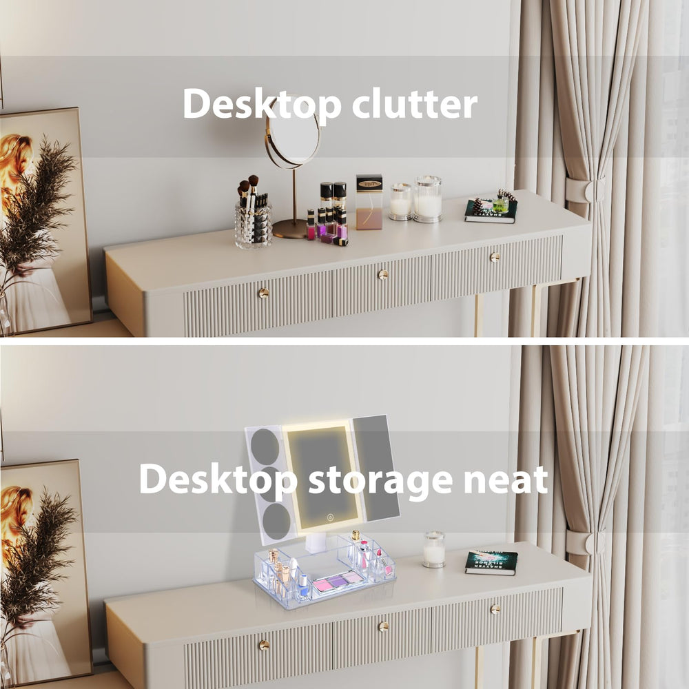 Schliersee Trifold Mirror closeup-glass front shows clear reflection