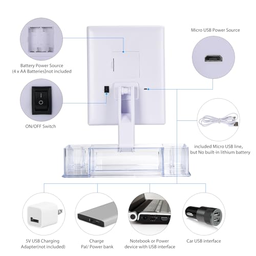 Schliersee Trifold Mirror dimming-light with color-changing options for different looks