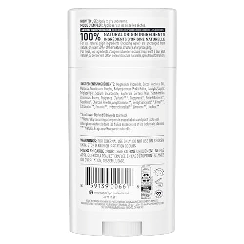 Schmidt's Charcoal & Magnesium deodorant application shot emphasizing smooth, non-greasy feel.