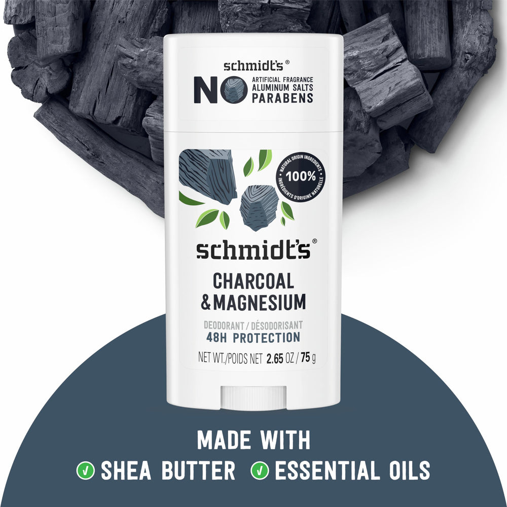Schmidt's underarm swipe image demonstrating quick-dry, non-sticky application.