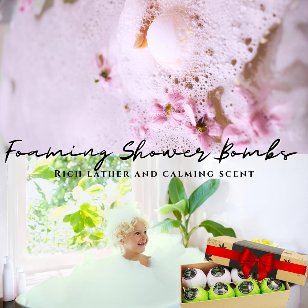 Schone Body bath bomb dissolving in tub demonstrates fizz and fragrance release.