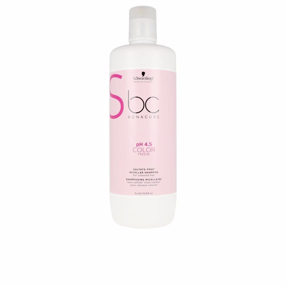 Schwarzkopf Bonacure Color Freeze bottle pour shows color protection and gentle cleansing for color-treated hair