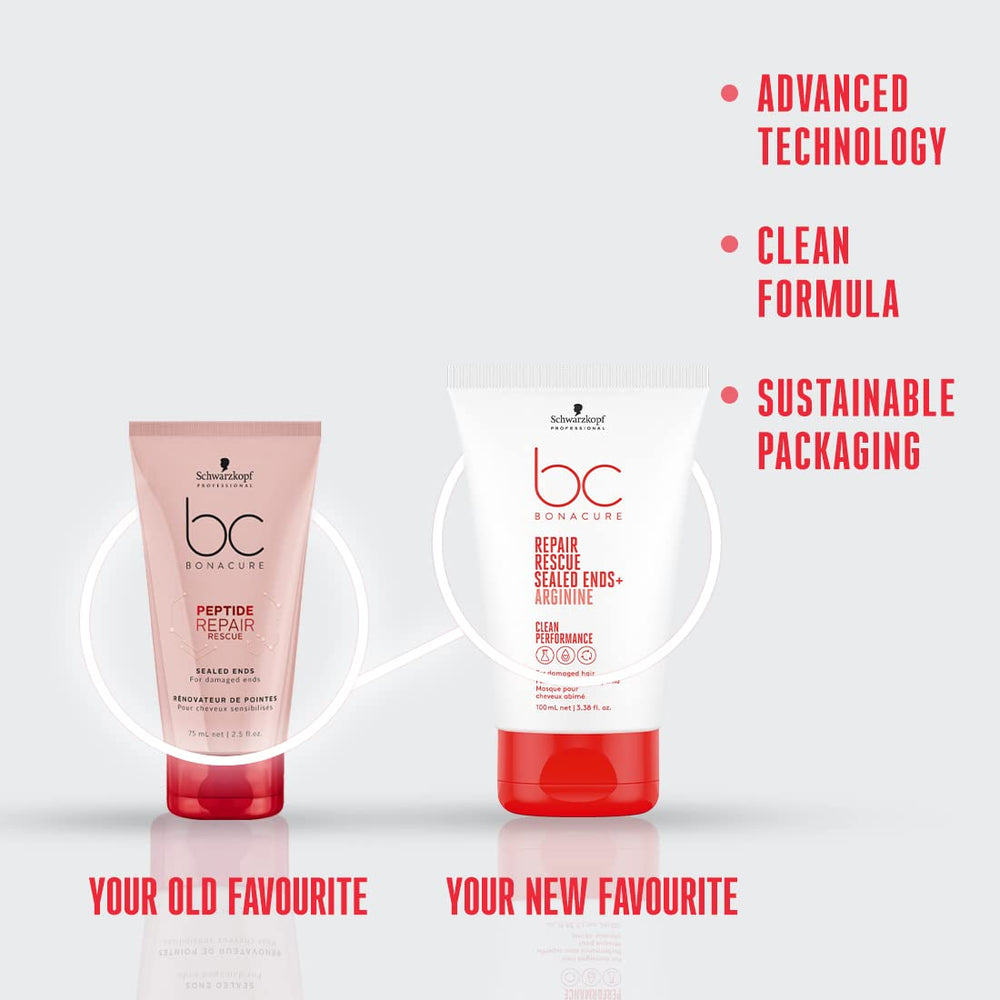 Schwarzkopf Bonacure Sealed Ends end-smoothing application on hair demonstrates easy daily care.