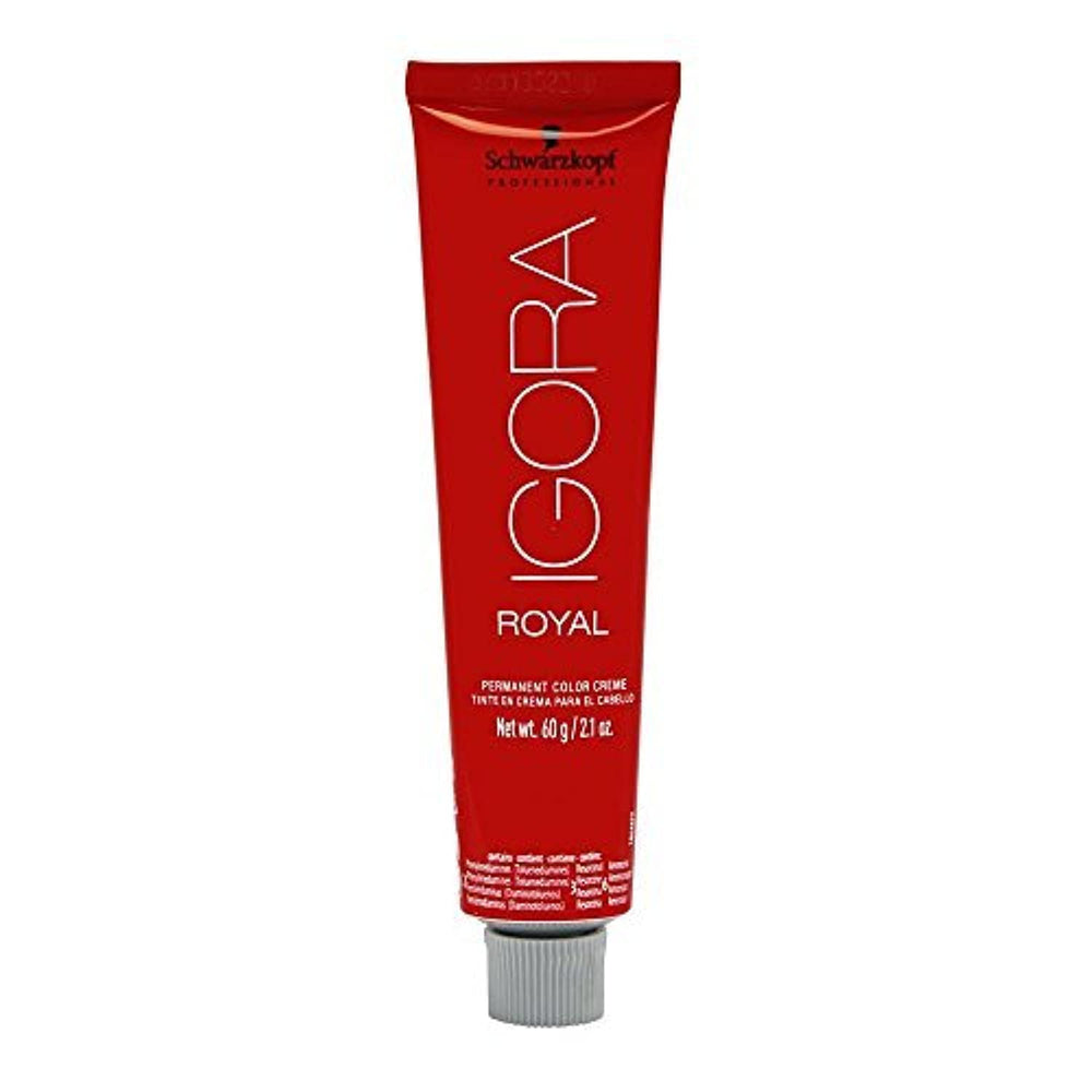 Schwarzkopf Igora Royal 5-1 light ash brown cream dispense shows easy mixing for even results.