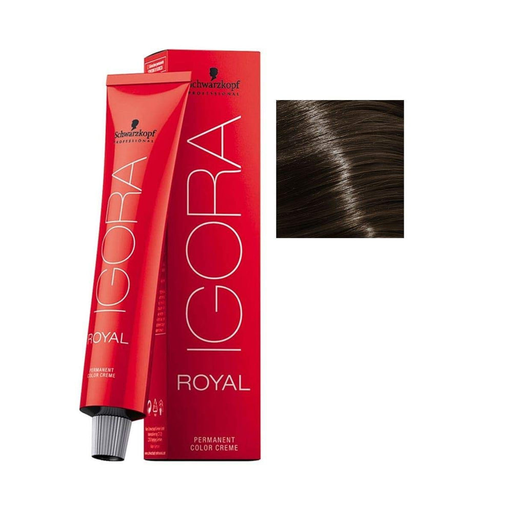 Schwarzkopf IGORA ROYAL color creme 6-0 dark blonde bottle shows long-lasting color potential