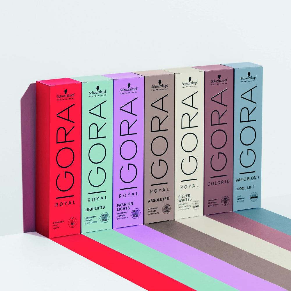 Schwarzkopf Igora Royal Color Creme 8-0 packaging showing long-lasting blonde shade.