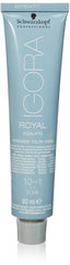 Schwarzkopf Igora Royal Highlifts bottle pour for precise color mixing.